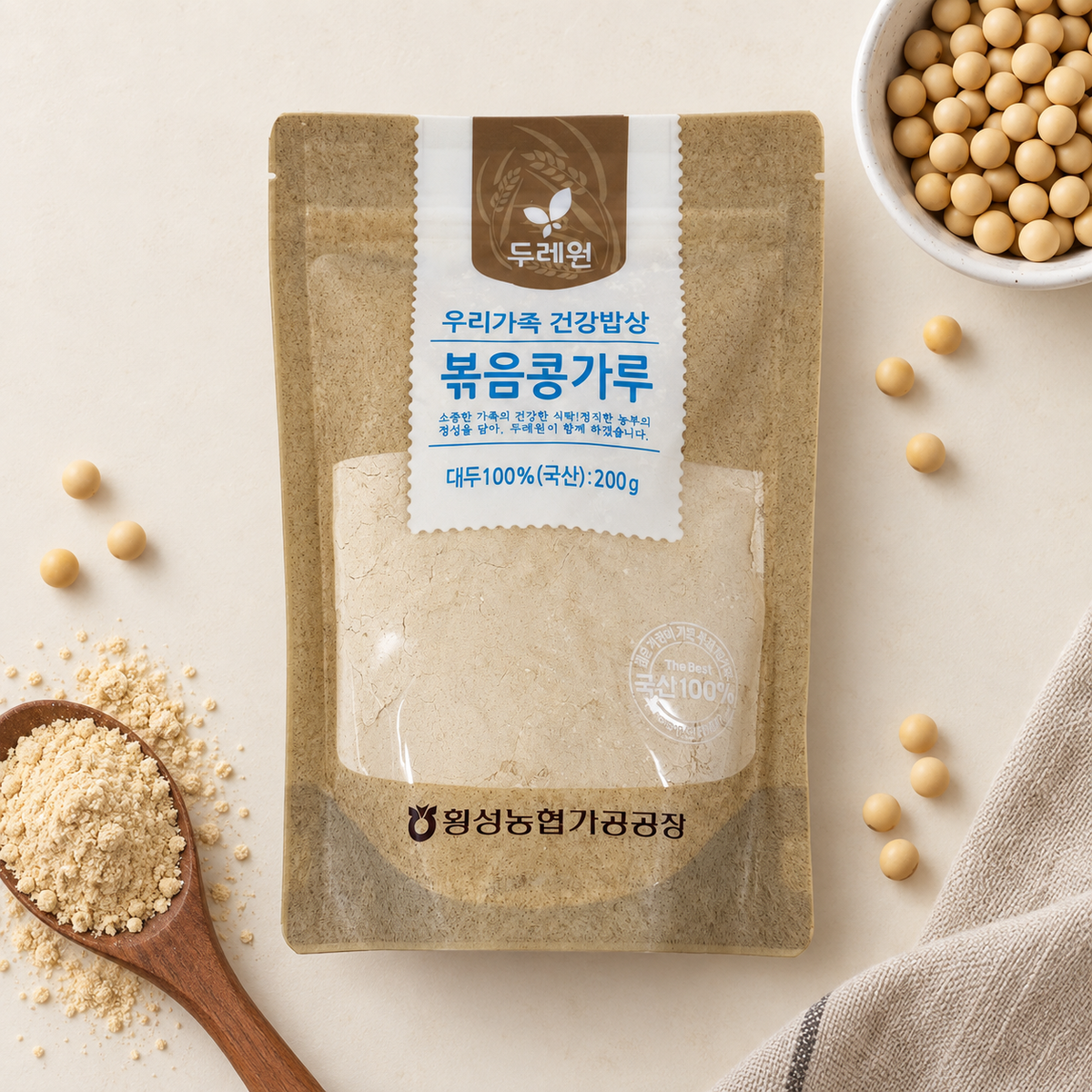 [두레원] 볶음콩가루 200g