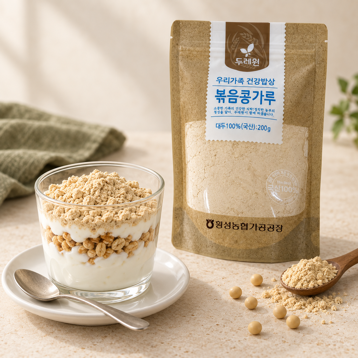 [두레원] 볶음콩가루 200g