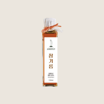 [Samhwa Mill] Gangwon-do Sesame Oil 150ml/200ml 100% Domestic Whole Sesame Seeds Cold-Pressed