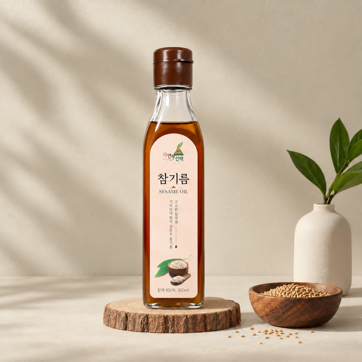 [엔초이스]  참깨 100% 자연의 선택 참기름 300ml