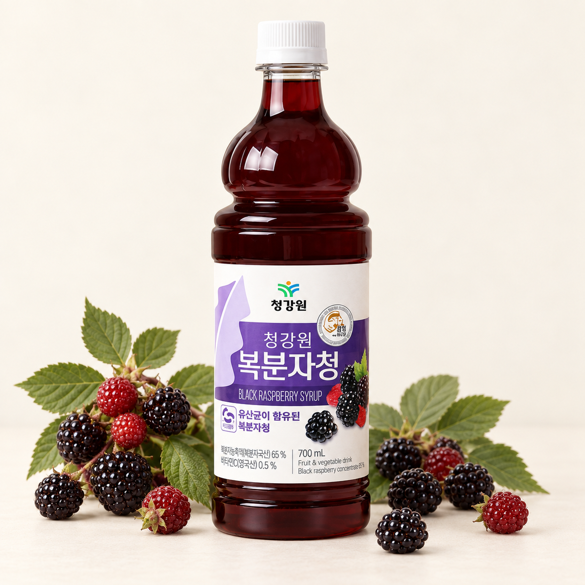 [Cheonggangwon] Bokbunja Cheong (Korean Raspberry Syrup) 700ml