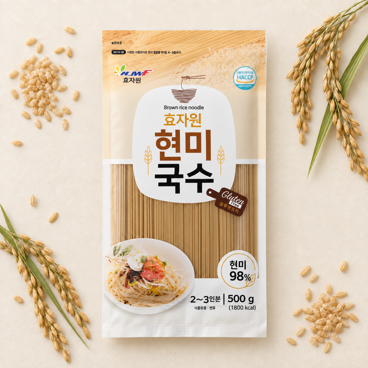 [Hyojawon] Korean Brown Rice Noodles - Gluten-Free, Complex Carbohydrates