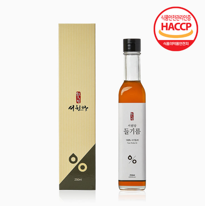 [서원당] 국산 들깨 100% 들기름 250ml (이진 ver)