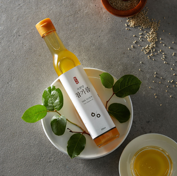 [서원당] 국산 참깨 100% 참기름 250ml - 저온 압착