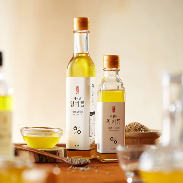 [서원당] 국산 참깨 100% 참기름 250ml - 저온 압착