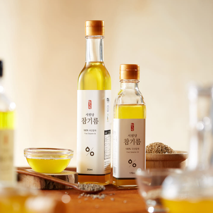 [서원당] 국산 참깨 100% 참기름 250ml - 저온 압착