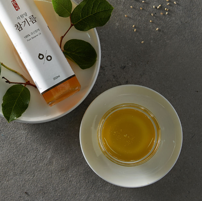 [서원당] 국산 참깨 100% 참기름 250ml - 저온 압착