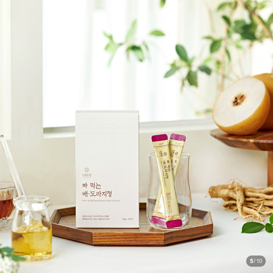 [산골농장] 짜 먹는 배 도라지청 150g
