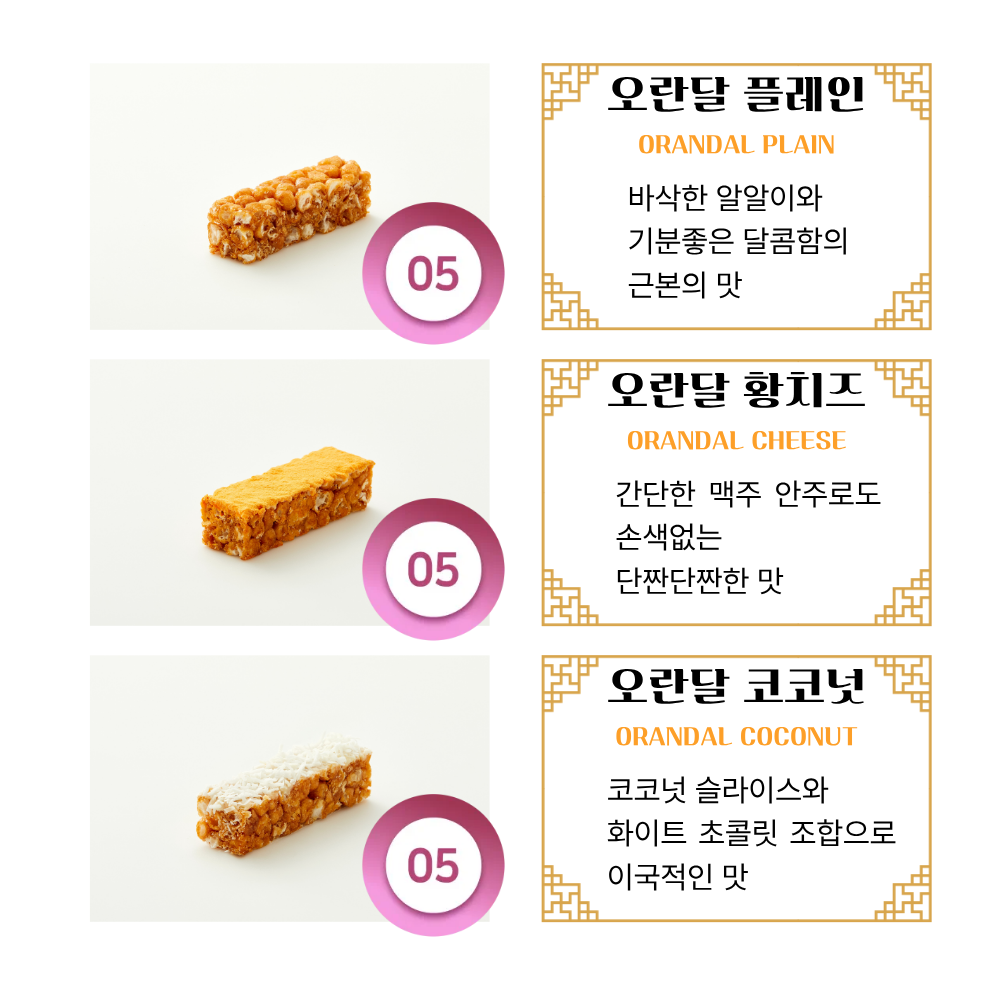 [Italy Bangatgan] Orandal 15-piece Newtro Set (Plain 5pcs, Yellow Cheese 5pcs, Coconut 5pcs)