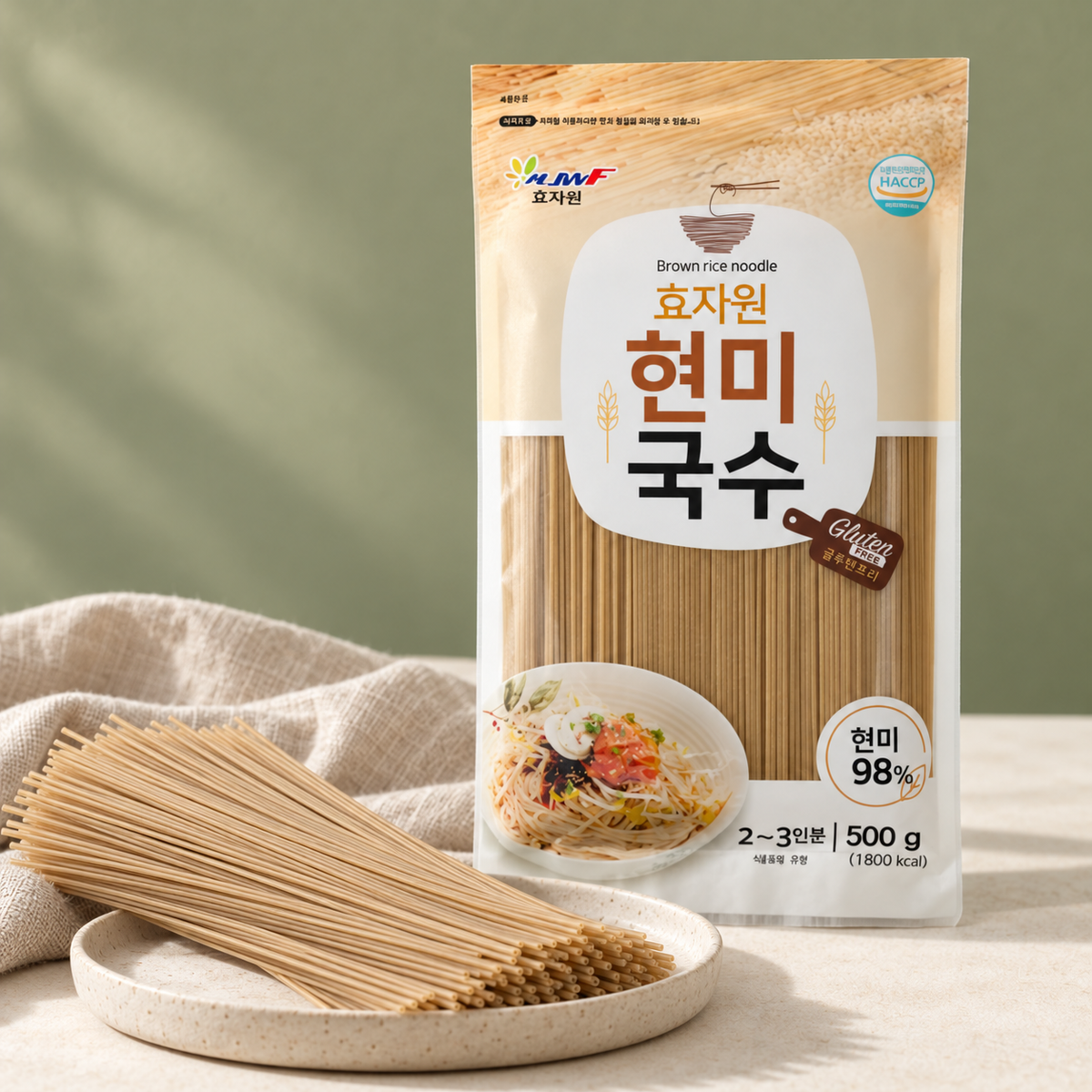 [Hyojawon] Korean Brown Rice Noodles - Gluten-Free, Complex Carbohydrates