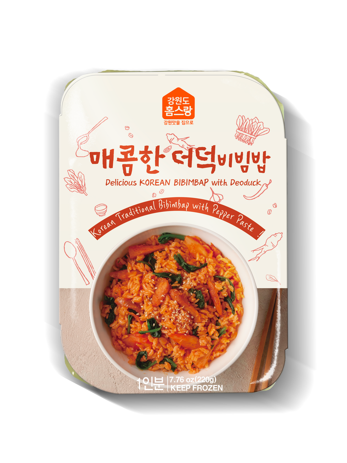 [강원도 홈스랑] 매콤한 더덕 비빔밥 220g