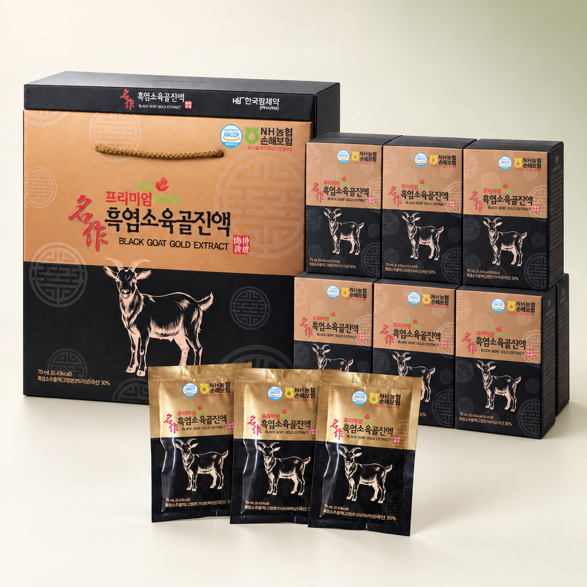 [한국팜제약] 프리미엄 흑염소육골진액 1 박스 (70 mL × 30포)