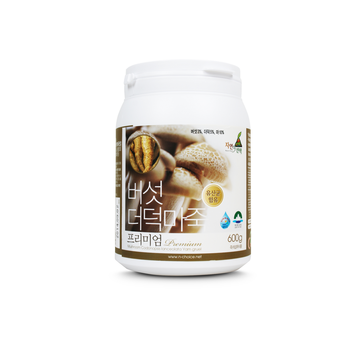 [엔초이스] 버섯더덕마죽 (유산균 함유) 600g